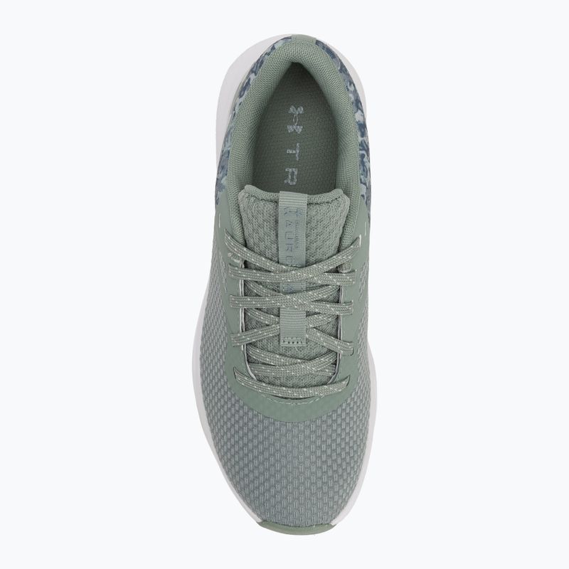 Buty treningowe damskie Under Armour Charged Aurora 2+ silica green/white/metallic silica 5