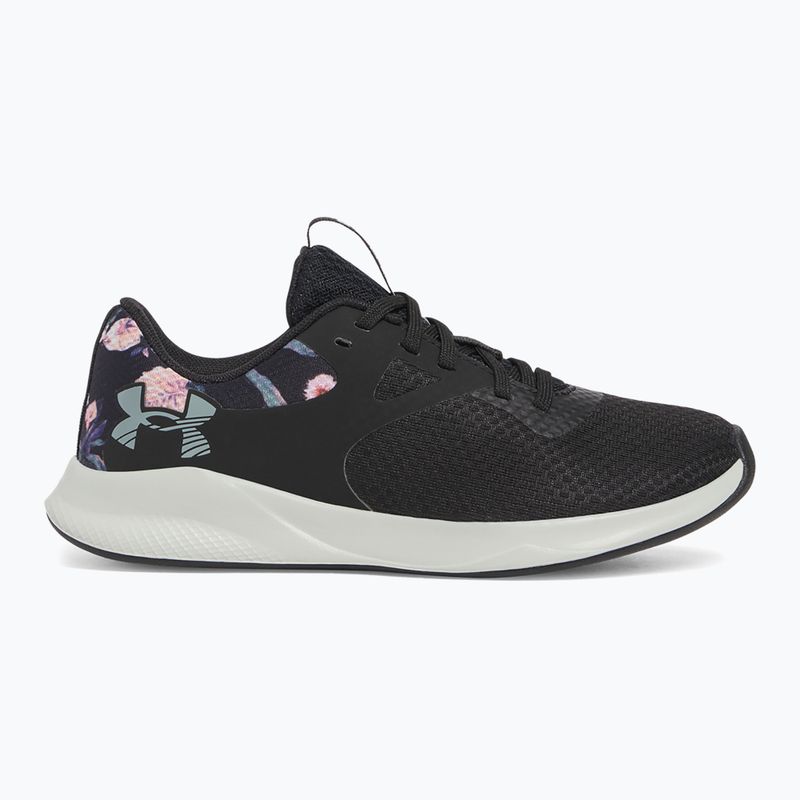 Buty treningowe damskie Under Armour Charged Aurora 2+ black/hydro green/metallic warm silver 8