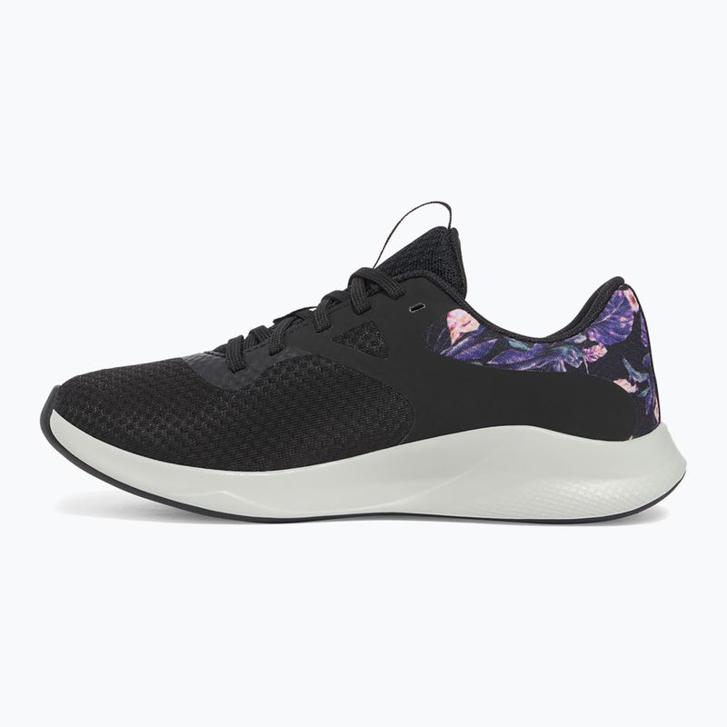 Buty treningowe damskie Under Armour Charged Aurora 2+ black/hydro green/metallic warm silver 9