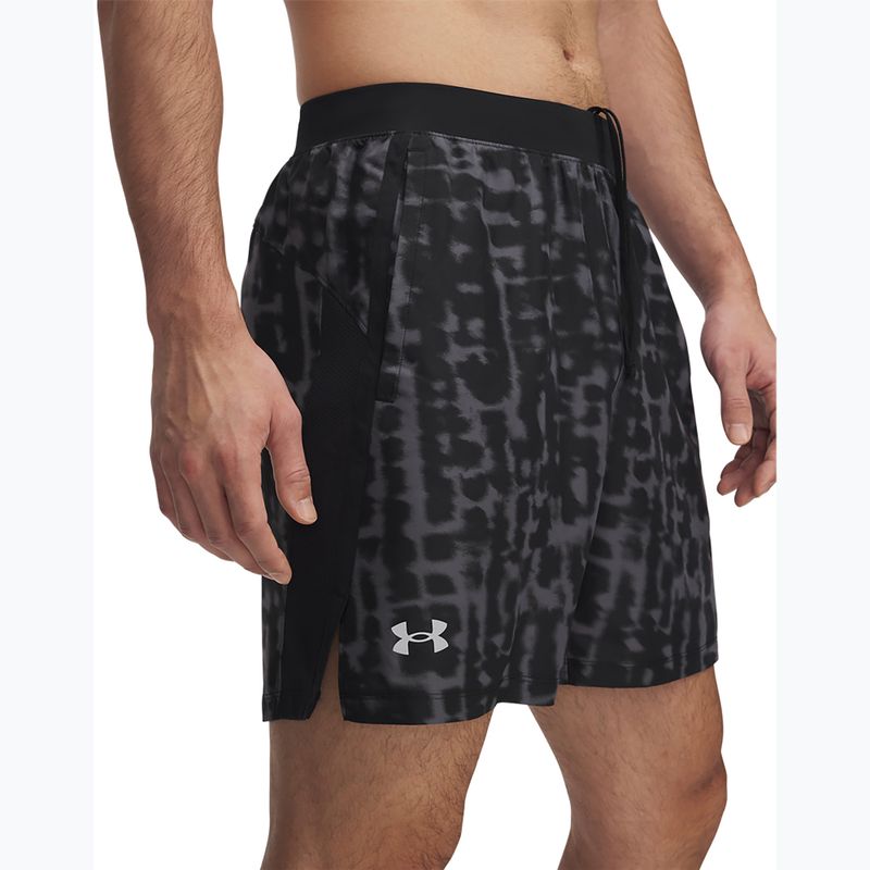 Spodenki do biegania męskie Under Armour Launch 7" Print castlerock/anthracite/ reflective 4