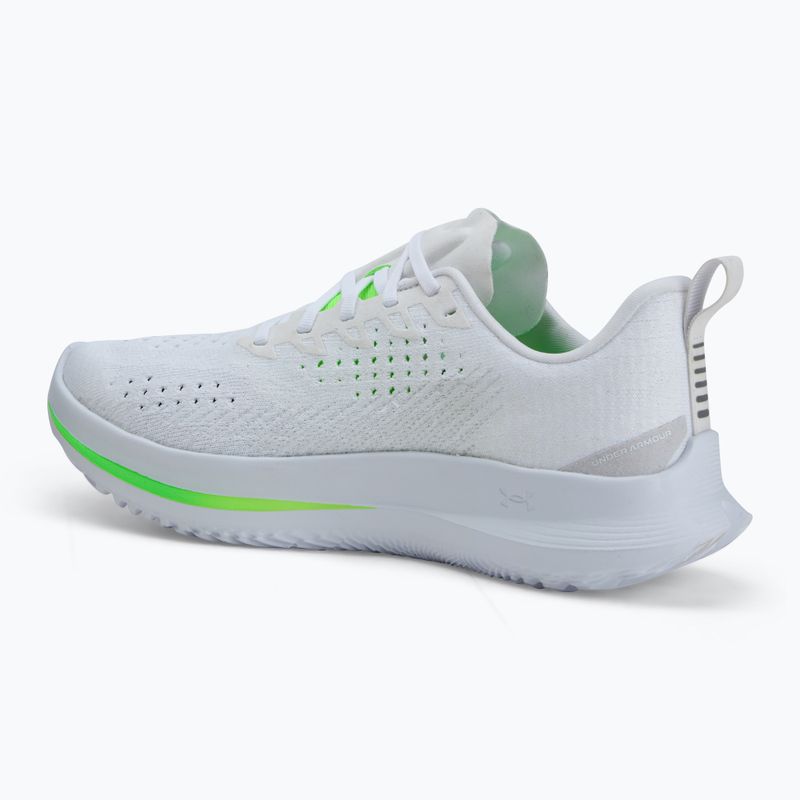 Buty do biegania męskie Under Armour Velociti 4 white/white/hyper green 3