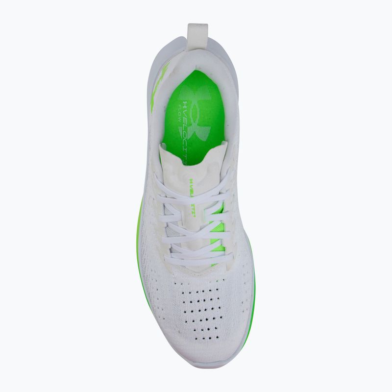 Buty do biegania męskie Under Armour Velociti 4 white/white/hyper green 5