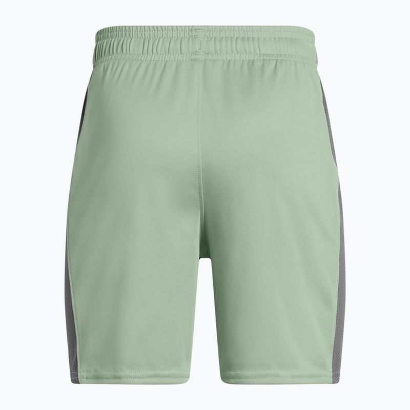 Spodenki piłkarskie dziecięce Under Armour Challenger Knit silica green/castlerock/white 2