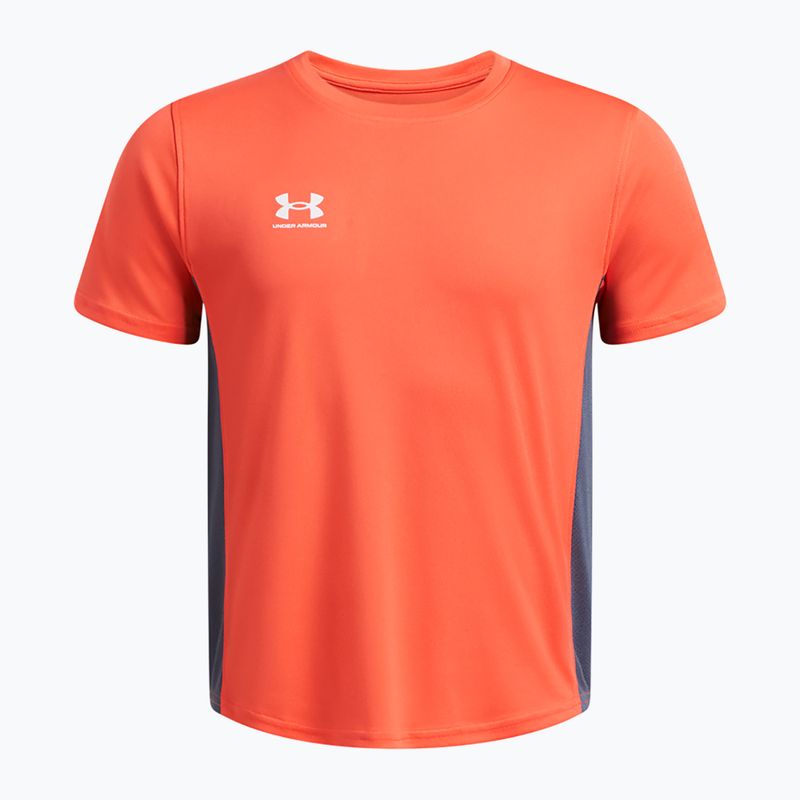 Koszulka piłkarska dziecięca Under Armour Challenger Train fire/downpour gray/white