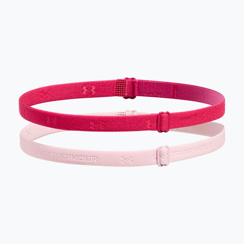 Opaska na głowę Under Armour Mini Bands (2 szt.) shaded fuchsia/prime pink 2