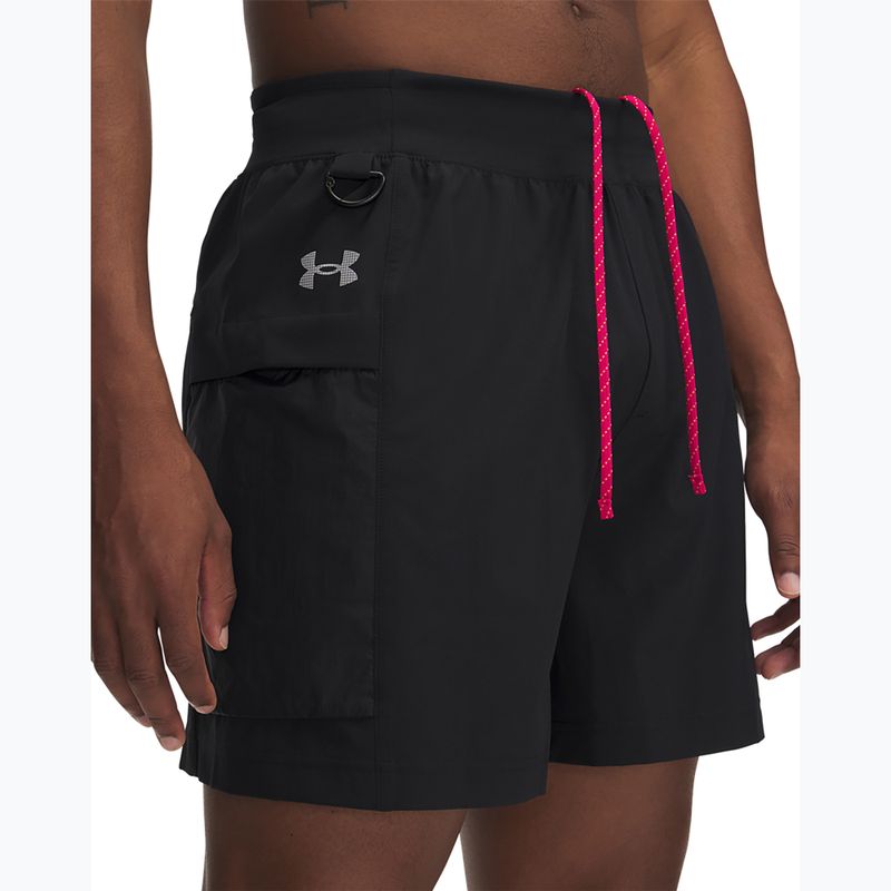 Spodenki do biegania męskie Under Armour Trail Run 5" black/reflective 4