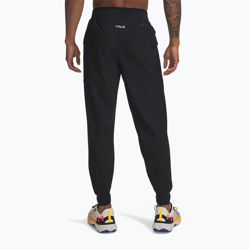 Spodnie do biegania męskie Under Armour Trail Run black/reflective 3