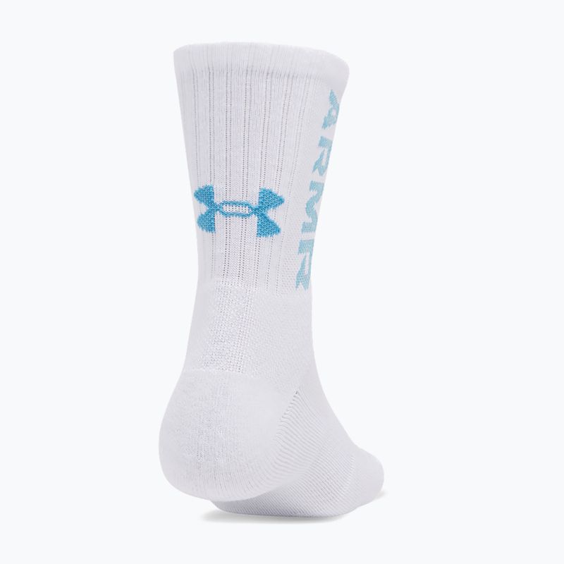 Skarpety Under Armour 3-Maker Mid Crew 3 pary white/white/ether blue 3