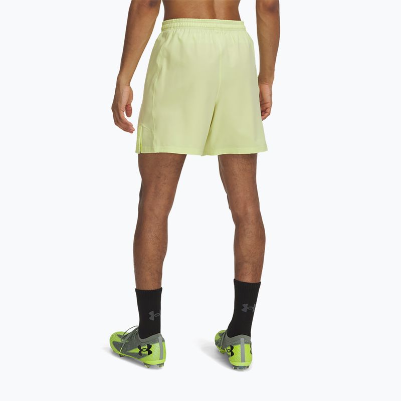 Spodenki piłkarskie męskie Under Armour Challenger Pro Woven sonic yellow/black 3