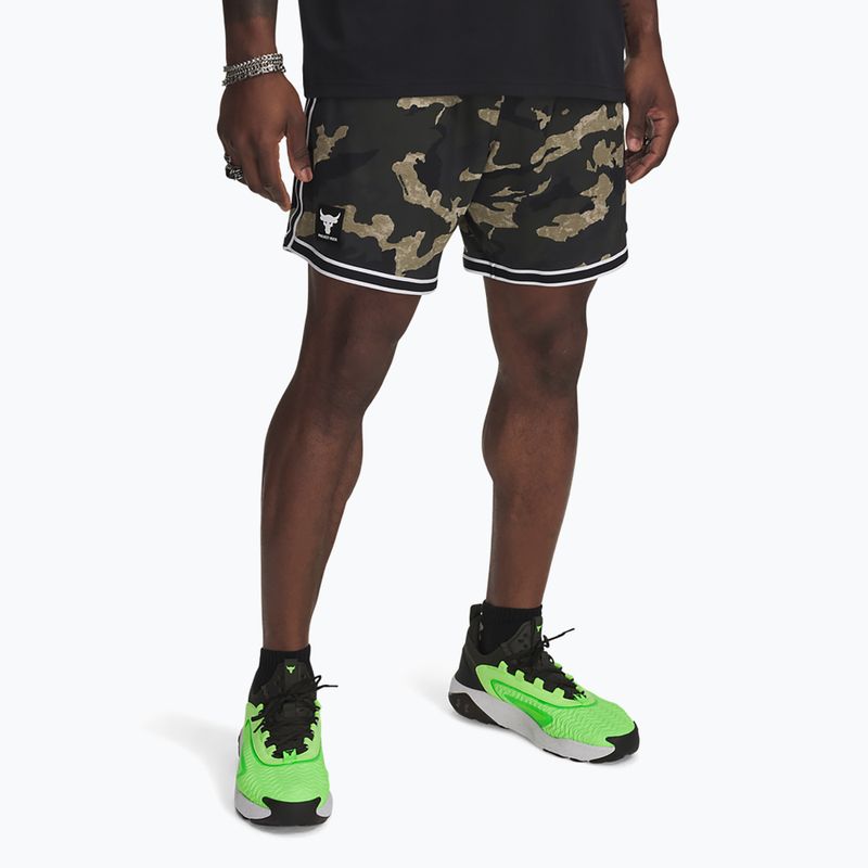 Spodenki męskie Under Armour Project Rock Mesh baroque green/white