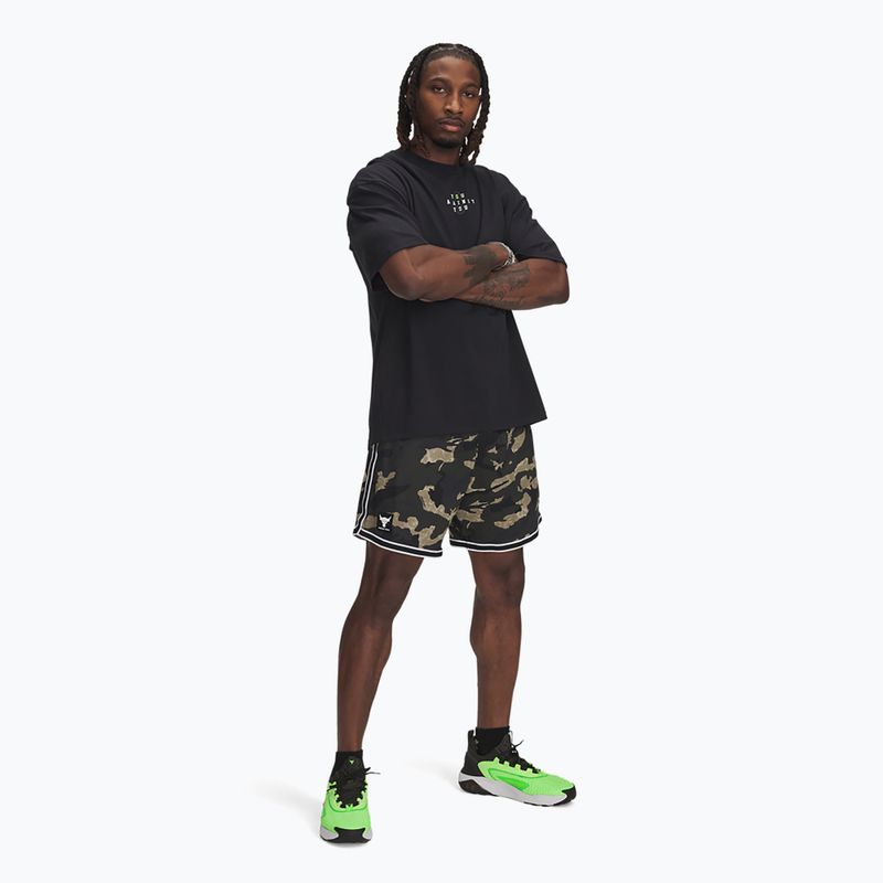 Spodenki męskie Under Armour Project Rock Mesh baroque green/white 2