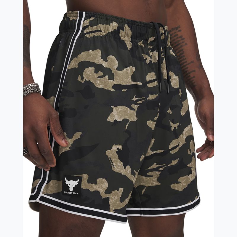 Spodenki męskie Under Armour Project Rock Mesh baroque green/white 4