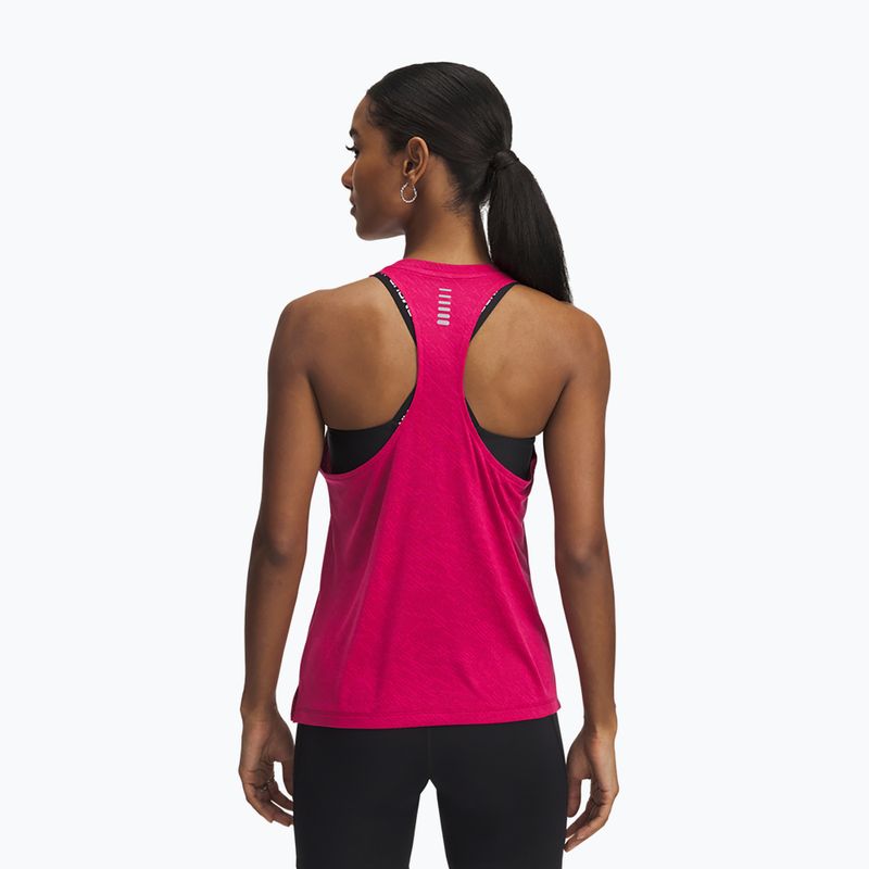 Koszulka do biegania damska Under Armour Launch Camo Singlet shaded fuchsia/reflective 2