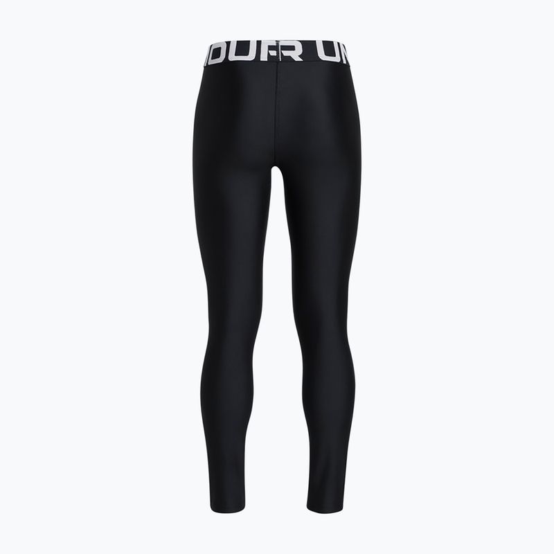 Legginsy treningowe dziecięce Under Armour HeatGear white/black 2