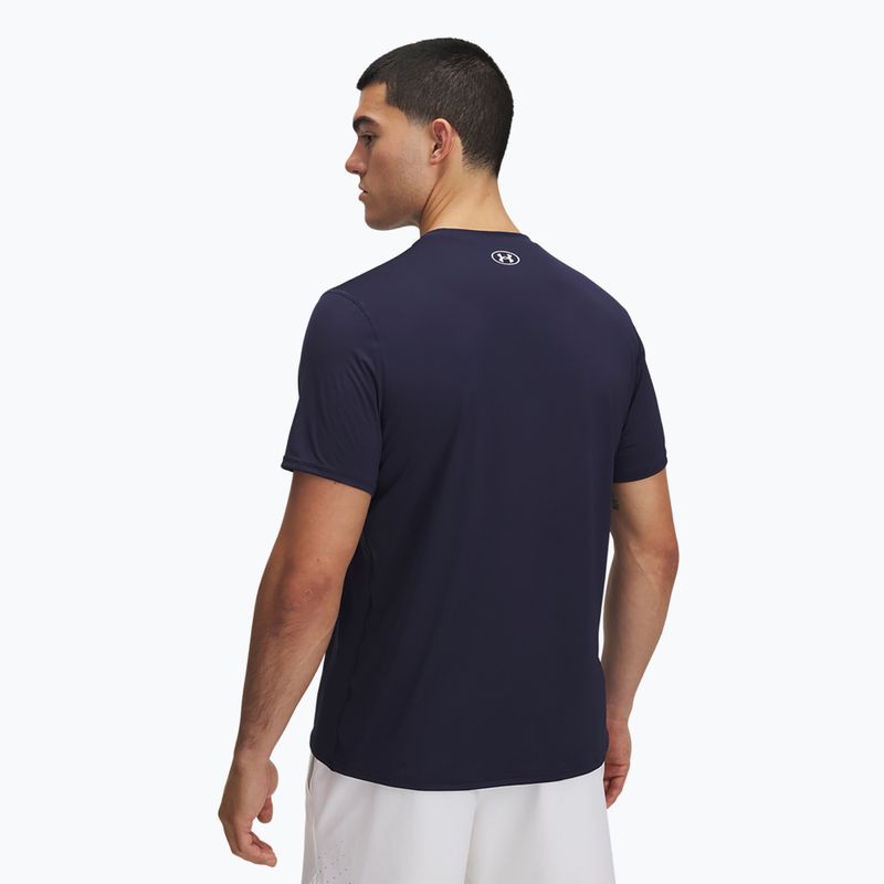 Koszulka treningowa męska Under Armour HeatGear Fitted midnight navy/white 2