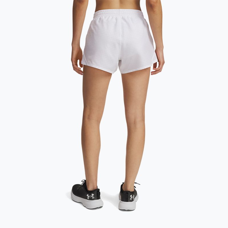 Spodenki do biegania damskie Under Armour Fly By 3" Novelty white/reflective 3