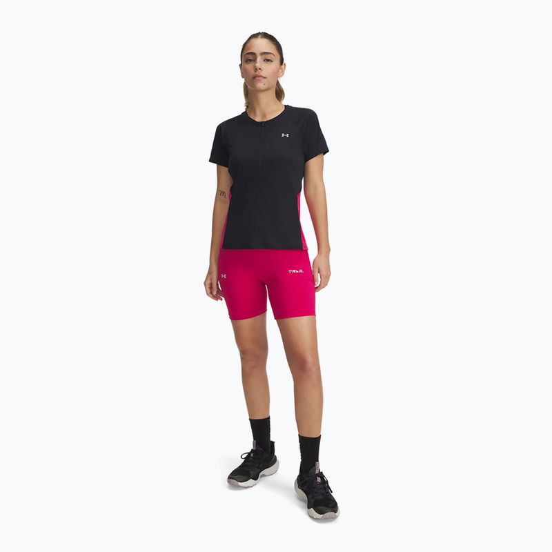 Spodenki damskie Under Armour Trail Run Fitted shaded fuchsia/black 6