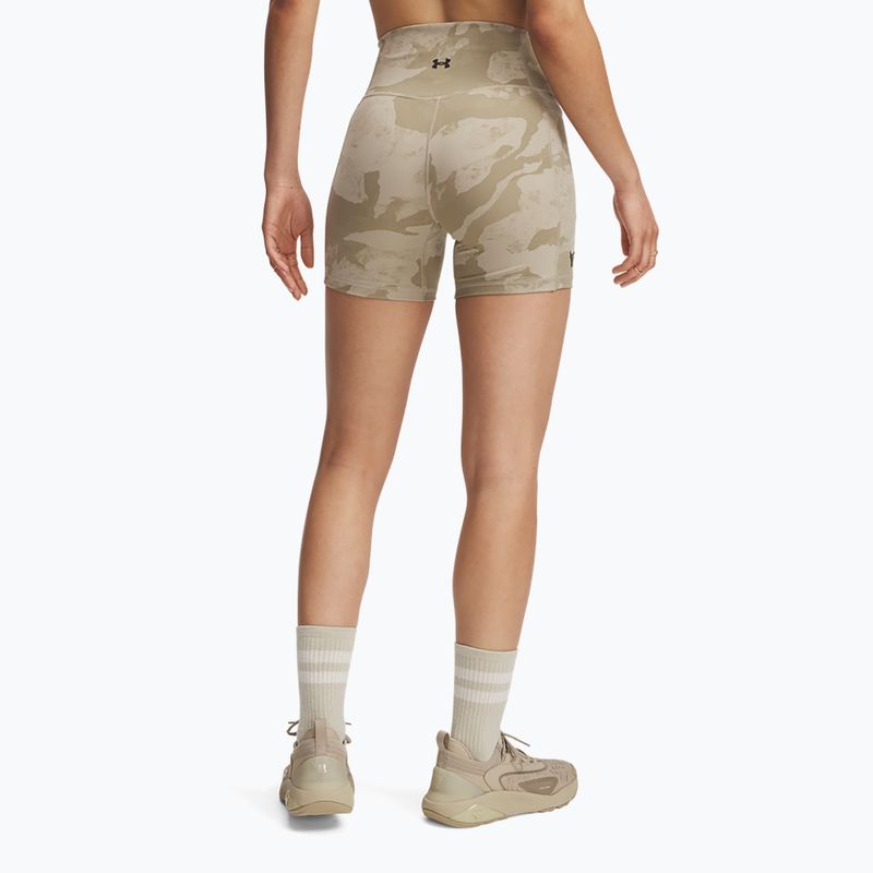 Spodenki treningowe damskie Under Armour Project Rock Middy city khaki/black 3