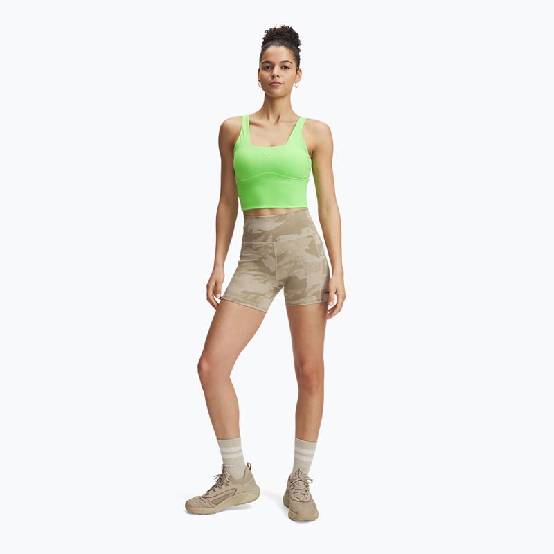 Biustonosz treningowy Under Armour Project Rock Fitted Bra Tank cyber green/cyber green 2