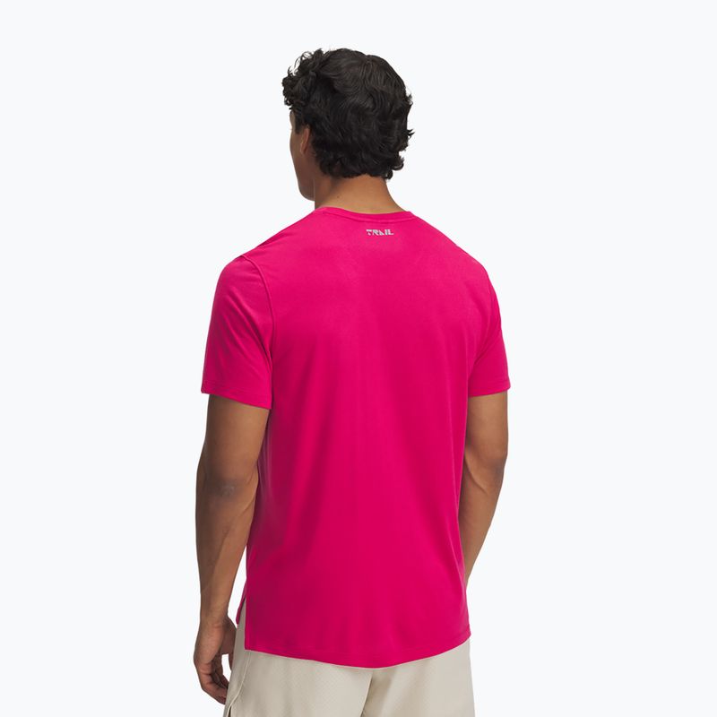 Koszulka do biegania męska Under Armour Trail Run shaded fuchsia/reflective 2