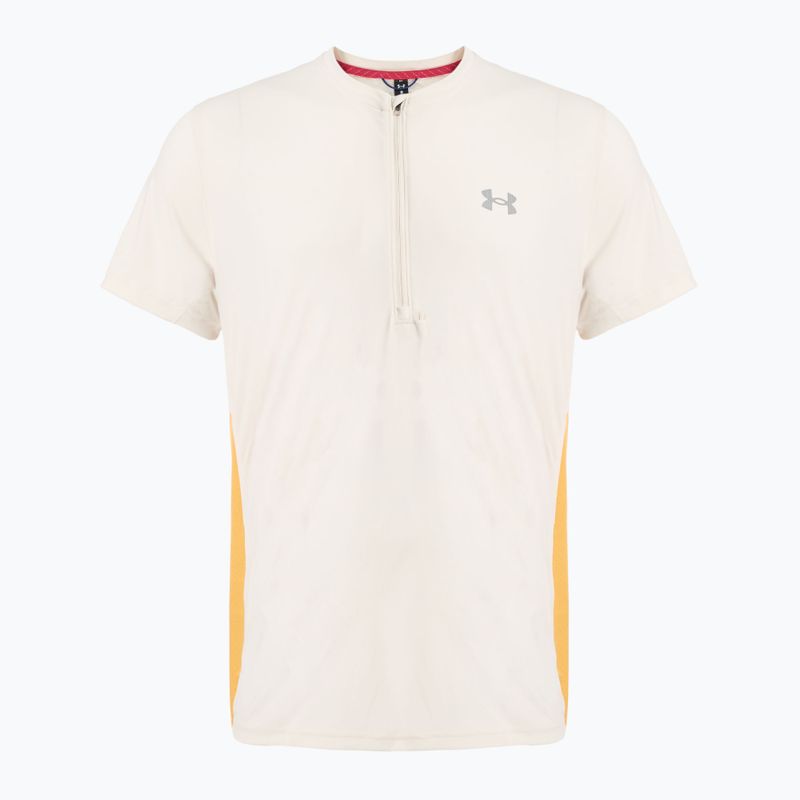 Koszulka do biegania męska Under Armour Trail Run Zip stone/noble gold/reflective