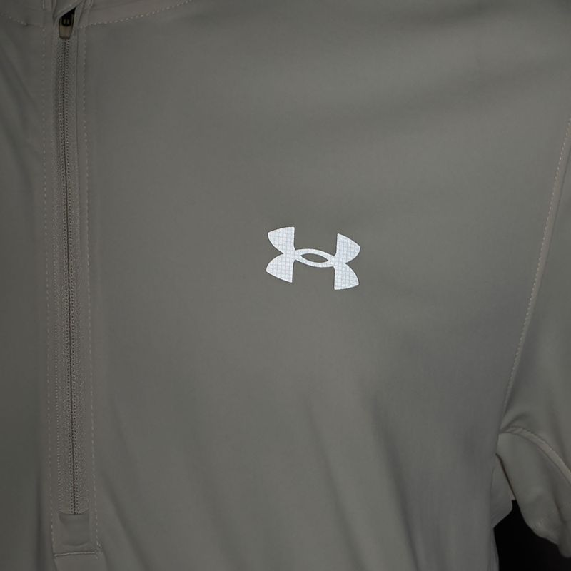 Koszulka do biegania męska Under Armour Trail Run Zip stone/noble gold/reflective 6