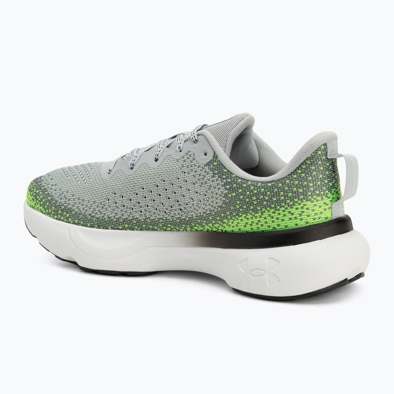 Buty do biegania męskie Under Armour Infinite mod gray/hyper green/black 3