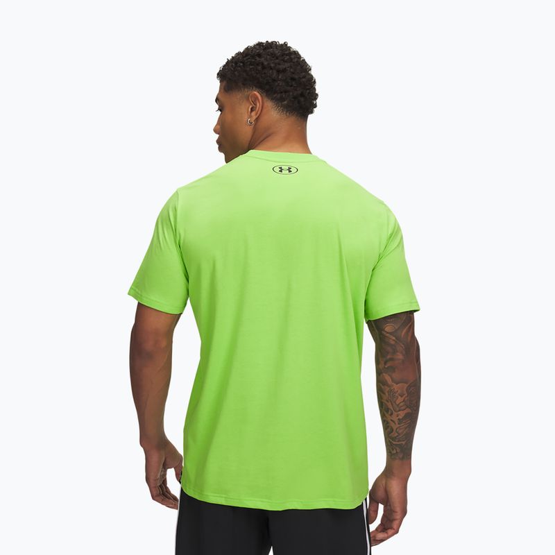 Koszulka treningowa męska Under Armour Project Rock Payoff Graphic cyber green/black 2