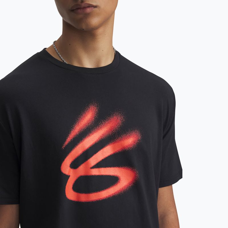 Koszulka koszykarska Under Armour Curry Playable 1 Tee black/fire 3
