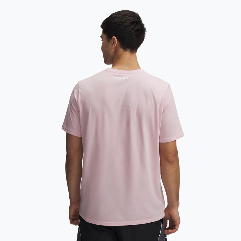 Koszulka męska Under Armour Sportstyle Left Chest prime pink/white 2