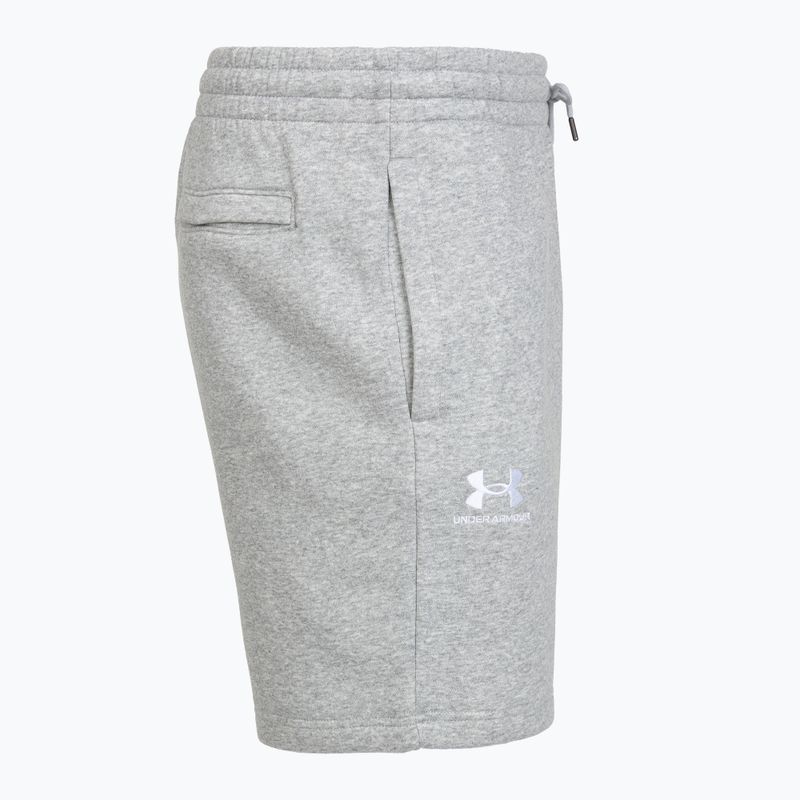 Spodenki męskie Under Armour Icon Fleece mod gray light heather/white 5