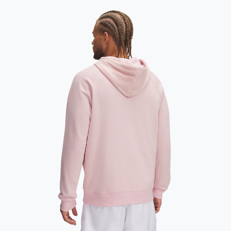 Bluza męska Under Armour Rival Fleece Hoodie prime pink/white 2