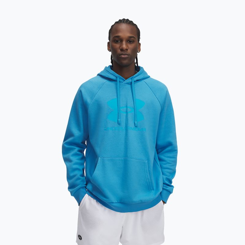 Bluza męska Under Armour Rival Fleece Logo HD ether blue/blue topaz