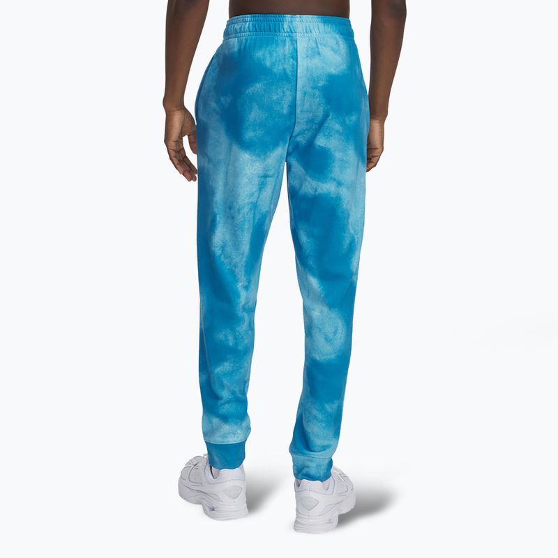 Spodnie męskie Under Armour Rival Terry Printed Jogger ether blue/onyx white 3