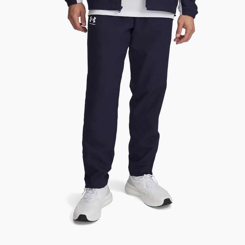 Spodnie męskie Under Armour Rival Woven Windbreaker Pant midnight navy/midnight navy/white