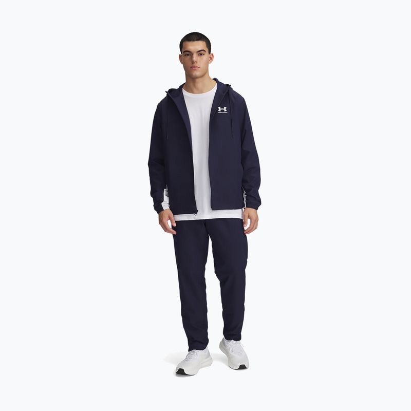 Spodnie męskie Under Armour Rival Woven Windbreaker Pant midnight navy/midnight navy/white 2