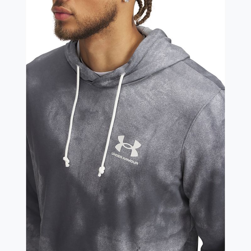 Bluza męska Under Armour Rival Terry Printed castlerock/onyx white 3