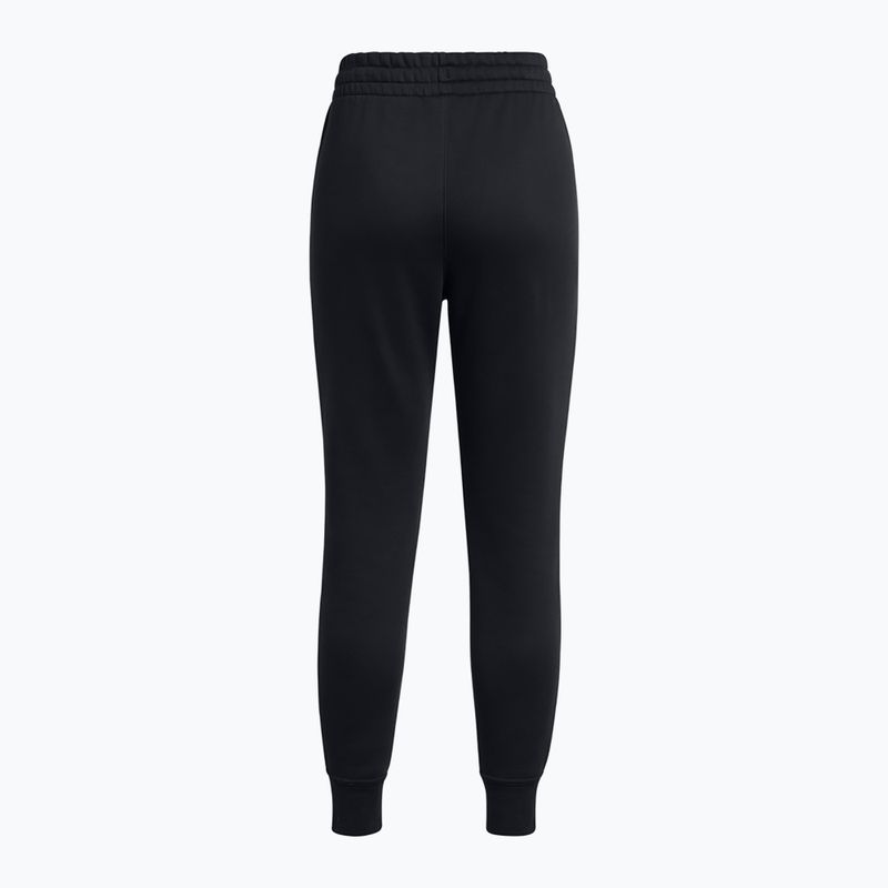 Spodnie damskie Under Armour Icon Fleece Jogger black/black/white 2