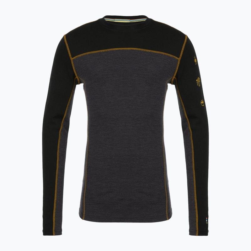 Longsleeve termoaktywny męski Smartwool Classic Thermal Merino Base Layer Colorblock Crew Boxed charcoal/honey gold 4