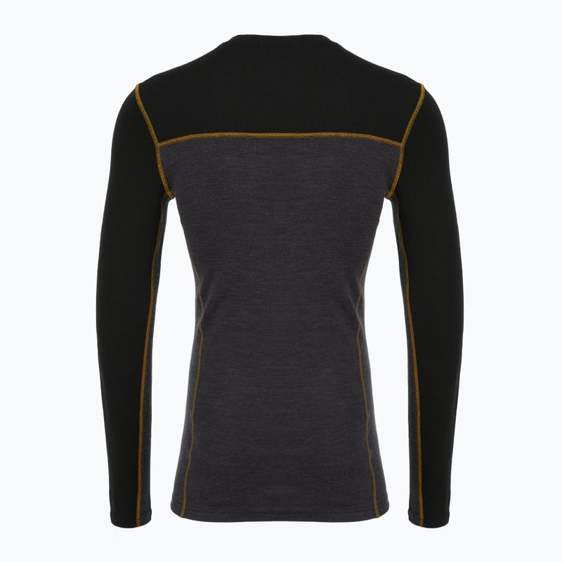 Longsleeve termoaktywny męski Smartwool Classic Thermal Merino Base Layer Colorblock Crew Boxed charcoal/honey gold 5