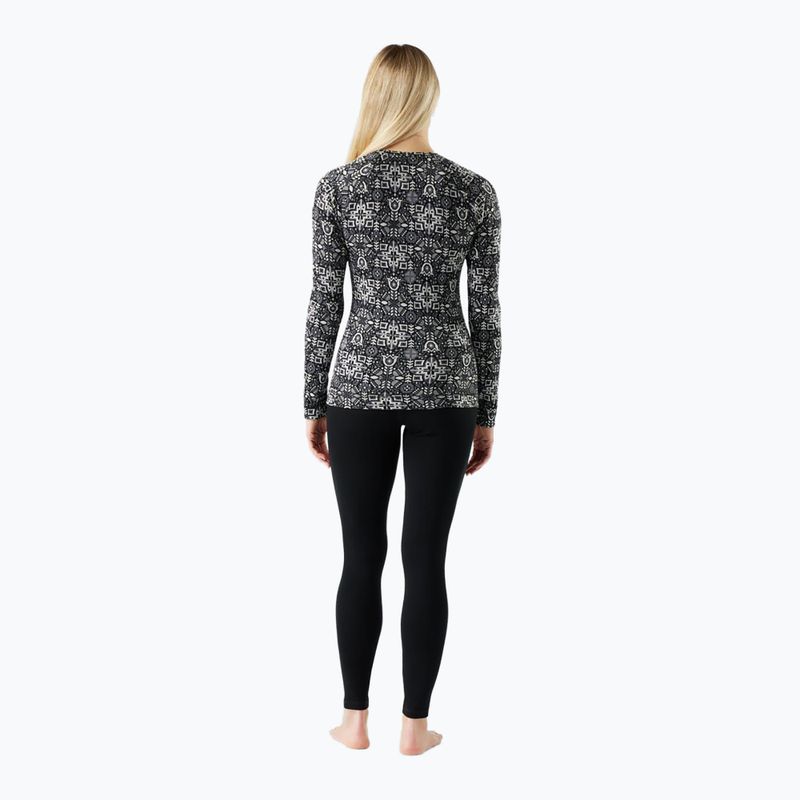 Bluza termoaktywna damska Smartwool Merino 250 Baselayer Crew Boxed black deco floral 2