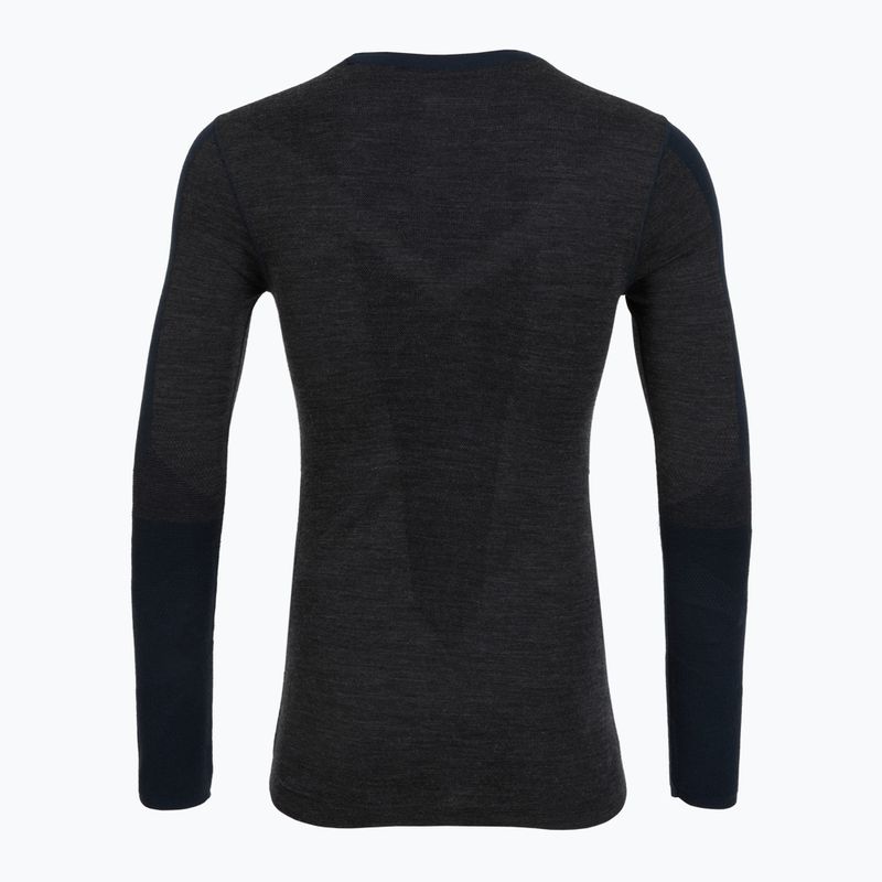 Longsleeve termoaktywny męski Smartwool Intraknit Thermal Merino Baselayer Colorblock Crew deep navy/charcoal 2