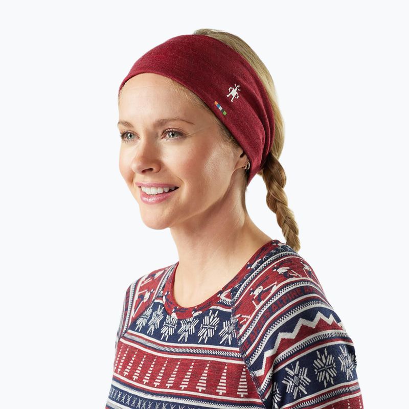 Opaska na głowę Smartwool Thermal Merino Reversible deep navy/currant heather 3