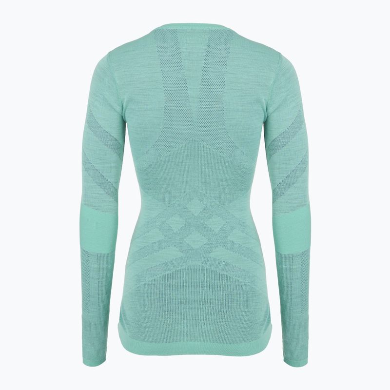Longsleeve termoaktywny damski Smartwool Intraknit Thermal Merino Baselayer Crew pacific blue/nightfall blue 2