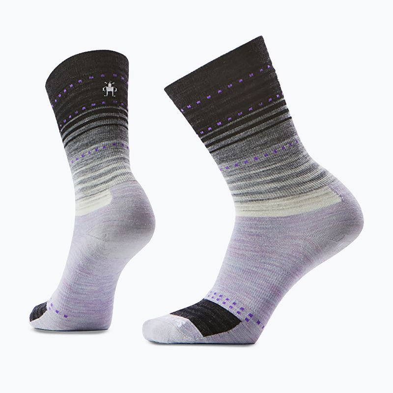 Skarpety damskie Smartwool Everyday Stitch Stripe Crew purple/black
