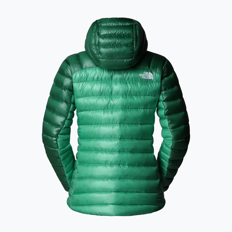 Kurtka puchowa damska The North Face Summit Breithorn Hoodie nebula green/evergreen 6