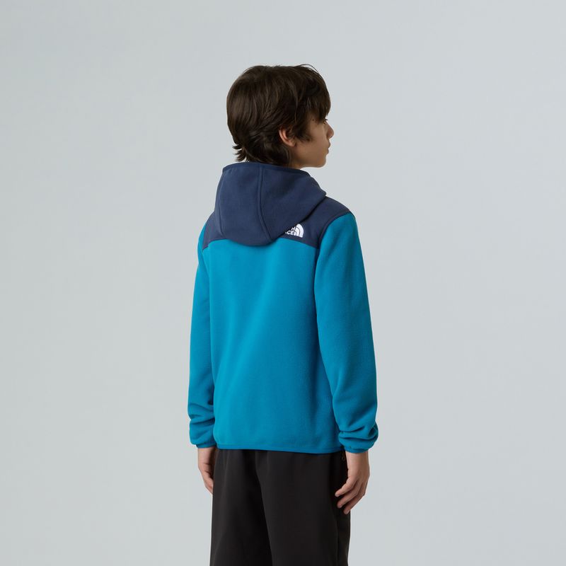 Bluza polarowa dziecięca The North Face Teen Glacier Full Zip Hoodie dusk blue/summit navy 5