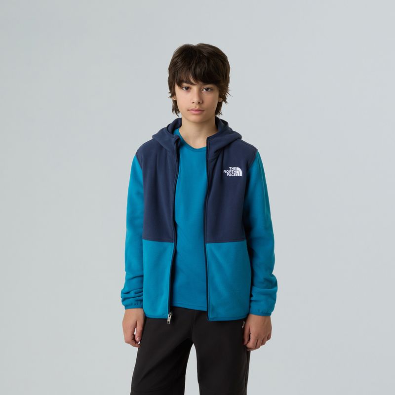 Bluza polarowa dziecięca The North Face Teen Glacier Full Zip Hoodie dusk blue/summit navy 6