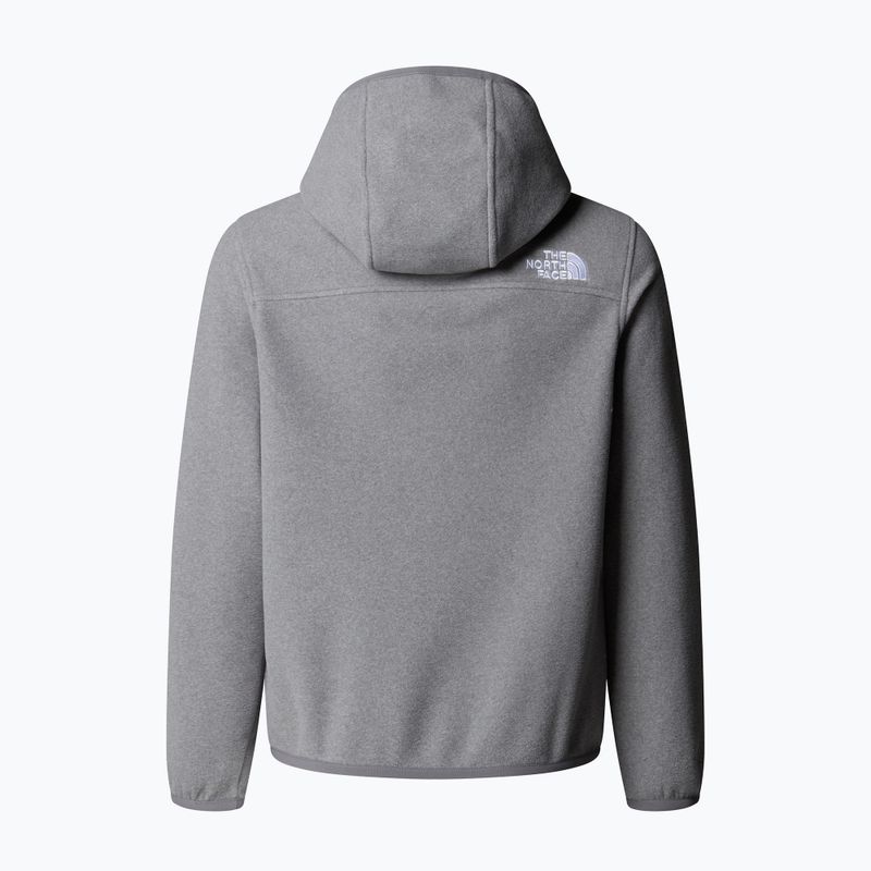 Bluza polarowa dziecięca The North Face Teen Glacier Full Zip Hoodie mid grey heather 2