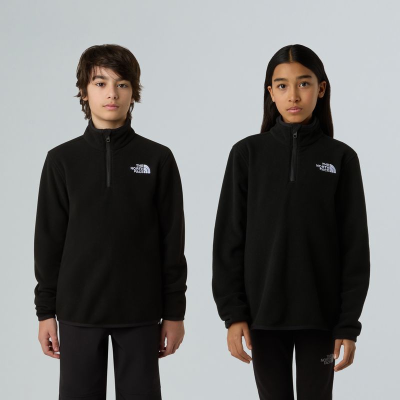 Bluza polarowa dziecięca The North Face Teen Glacier 1/4 Zip black 3